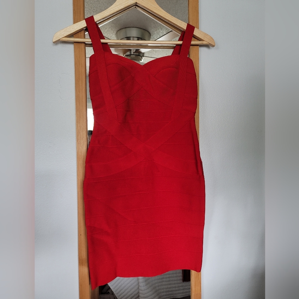 Red bandage dress